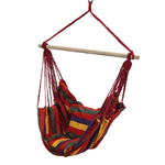 Vacchetti Sedia dondolo tessuto righe rosso verdee blu c/ 2 cuscini cm100x130