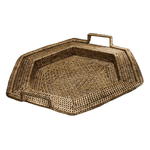 Vacchetti Vassoio rattan birman esagonale 2m cm44x50h7/10