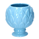 Vacchetti Vaso calice ceramica azzurro cm ø20,5h21,5