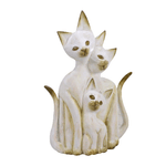 Vacchetti Gatto legno bianco marrone cm26x7h40