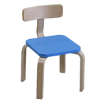 Vacchetti Sedia bimbi legno blu cm36x31h30/51