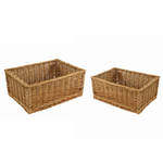 Vacchetti Cassetto vimini 1-2 naturale rettangolare cm47x37h22