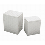 Vacchetti Cestone paper bianco 1-2 con fodera rettangolare cm45x35h54