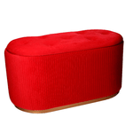 Vacchetti Puff contenitore velluto rosso cm82x42h41