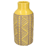 Vacchetti Vaso ceramica giallo sabbia tondo cmø14h30