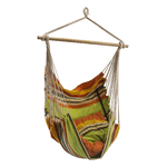 Vacchetti Sedia dondolo tessuto righe multicolor c/2 cuscini cm100x130h0