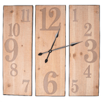 Vacchetti Orologio legno naturale cm60x60x3