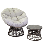 Vacchetti Poltrona alluminio polyrattan Baltimorapapasan c/cuscino e tavolino