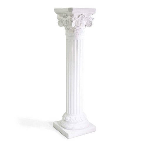 Vacchetti-Portavaso-resina-colonna-bianco-cm30x30h135