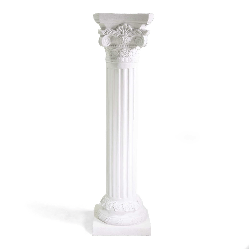 Vacchetti-Portavaso-resina-colonna-bianco-cm30x30h135