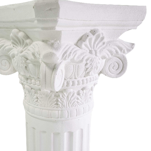 Vacchetti-Portavaso-resina-colonna-bianco-cm30x30h135