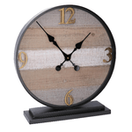 Vacchetti Orologio tavolo legno metallo cm43,9x11,9h48