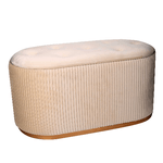 Vacchetti Puff contenitore velluto crema cm82x42h41