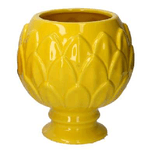 Vacchetti Vaso calice ceramica giallo cm ø20,5h21,5