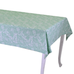 Vacchetti Tovaglia tessuto wild rose hem 2cm verde acqua cm140x240