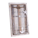 Vacchetti Portalettere mare legno beach ancora cm33x12h56