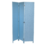 Vacchetti Paravento poliestere 3 ante azzurro cm40h170