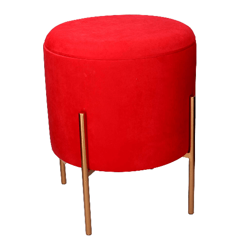 Vacchetti-Puff--contenitore-tessuto-rosso-con-gambe-cm-ø40h51