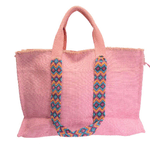 Vacchetti Borsa juta rosa cm46xh32x14