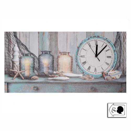 Vacchetti-Orologio-quadro-led-mare-legno-con-candele-cm60x30x22