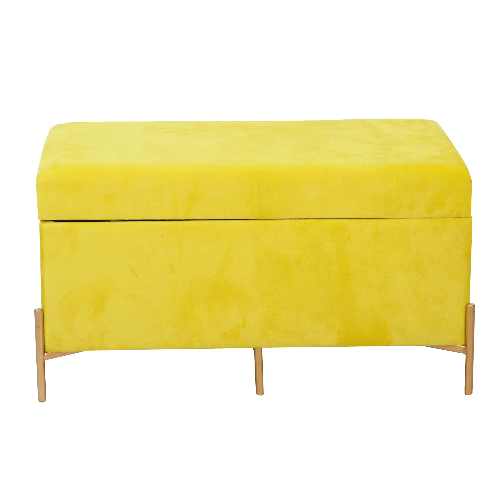 Vacchetti-Panca-contenitore-velluto-giallo-cm115x40h45