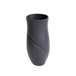 Vacchetti Vaso ceramica petalo nero opaco cm18x16h44