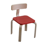 Vacchetti Sedia bimbi legno rosso cm36x31h30/51