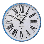 Vacchetti Orologio metallo azzurro bianco tondo cmø39x6