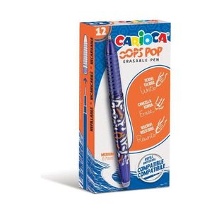 Carioca Confezione 12 Penne Cancellabile Blu