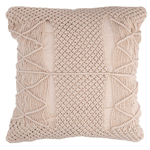 Vacchetti Fodera cuscino tessuto macrame' bianco cm40x40