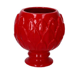 Vacchetti Vaso calice ceramica rosso cm ø20,5h21,5