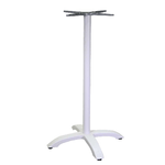 Vacchetti Base tavolo bar alluminio Alan bianco quadrocm52x52h108