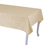 Vacchetti Tovaglia flora jaquard beige rettangolare cm140x240