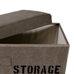 Vacchetti-Scatola-tessuto-1-2-marrone-storage-quadro-pieghevole-cm36x36h20