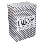 Vacchetti Cestone tessuto laundry grigio con coperchio cm40x30h60