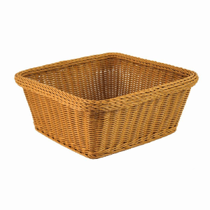 Vacchetti Cesta espositore polyrattan francesina marrone cm38,5x38,5h17