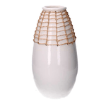 Vacchetti-Vaso-ceramica-rete-bianco-cm-ø205h38