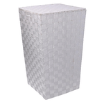 Vacchetti Cestone poliestere bianco quadro cm33x33h53