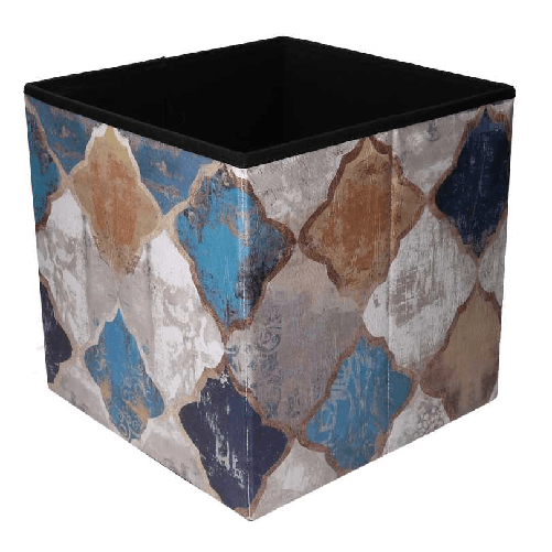 Vacchetti-Puff-ecopelle-pieghevole-blu-marocco-quadro-cm38x38h38