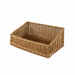 Vacchetti Cesta espositore vimini naturale rettangolare cm60x40h12/21