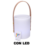 Vacchetti Lampada led plastica ricaricabile multicolor musica tondo cmø16h20