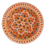 Vacchetti-Centrotavola-ceramica-arancione-tondo-cmø40h8