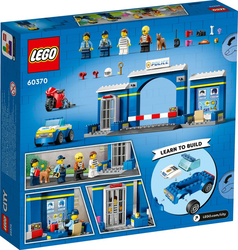 LEGO-City-60370-Inseguimento-alla-Stazione-di-Polizia-Macchina-e-Moto-giocattolo-Minifigure-e-Cane-Giochi-per-Bambini-4-