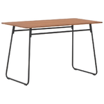 vidaXL Tavolo Pranzo Marrone 120x60x73cm Compensato Massello e Acciaio