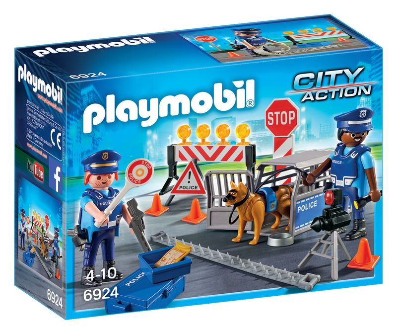 Playmobil-Posto-Di-Blocco-Della-Polizia-