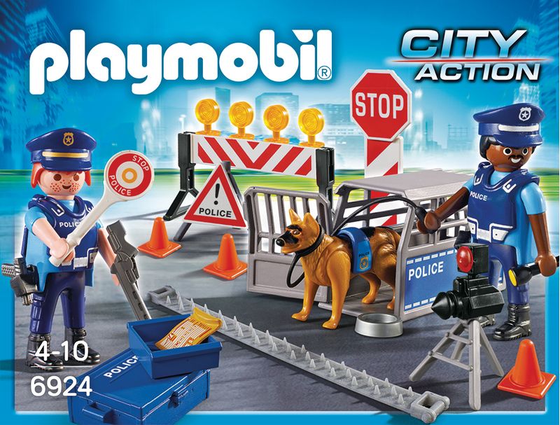 Playmobil-Posto-Di-Blocco-Della-Polizia-