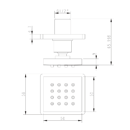 Soffione-a-bocchetta-idro-a-parete-ottone-cromato-forma-quadrata-doccia-bagno-relax-massaggi-----confezione-1