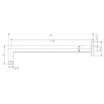 Braccio-doccia-ottone-cromato-prolunga-soffione-doccia-bagno-fisso-attacco-standard