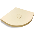 Piatto doccia mineral marmo resina curvo antiscivolo h4 cm *** misure l90 x p90 x h4 cm, tinta beige, confezione 1