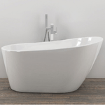 Vasca da bagno free standing ovale acrilico bianco lucido 3 misure h 72 cm *** misure l170xh72xp80, confezione 1